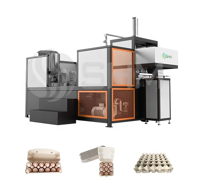 25kw Powerful Egg Carton Production Line 220v Egg Carton Press Machine