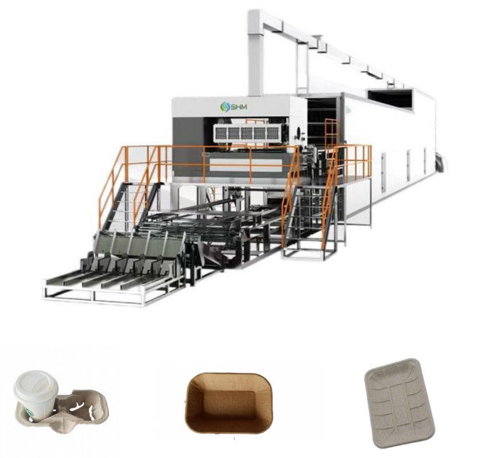 Coffee Cup Tray Production Line High Speed Paper Cup Carrier Making Machine